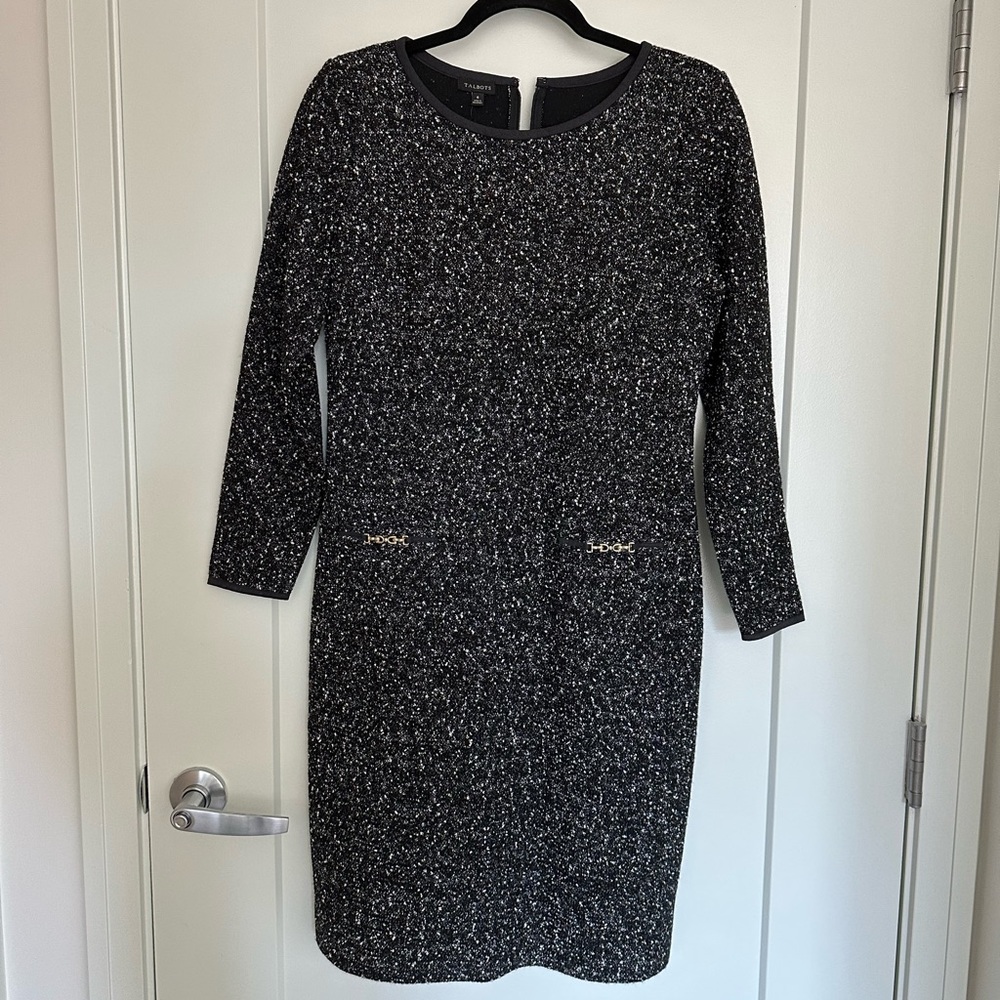 Talbots Gray & Black Dress